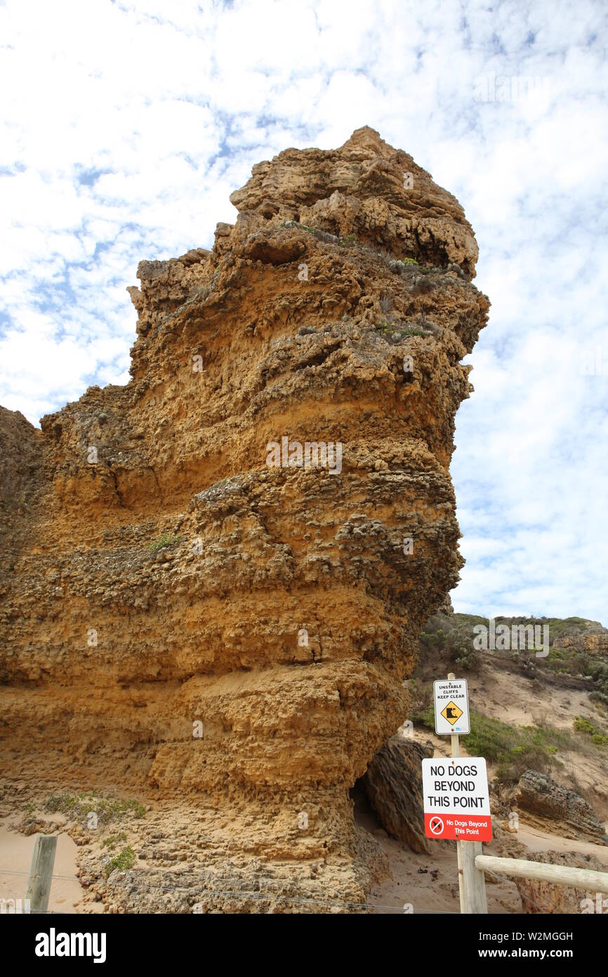 Great Ocean Road e che circonda la spiaggia e paesaggi. Victoria. Australia. Il mare Foto Stock