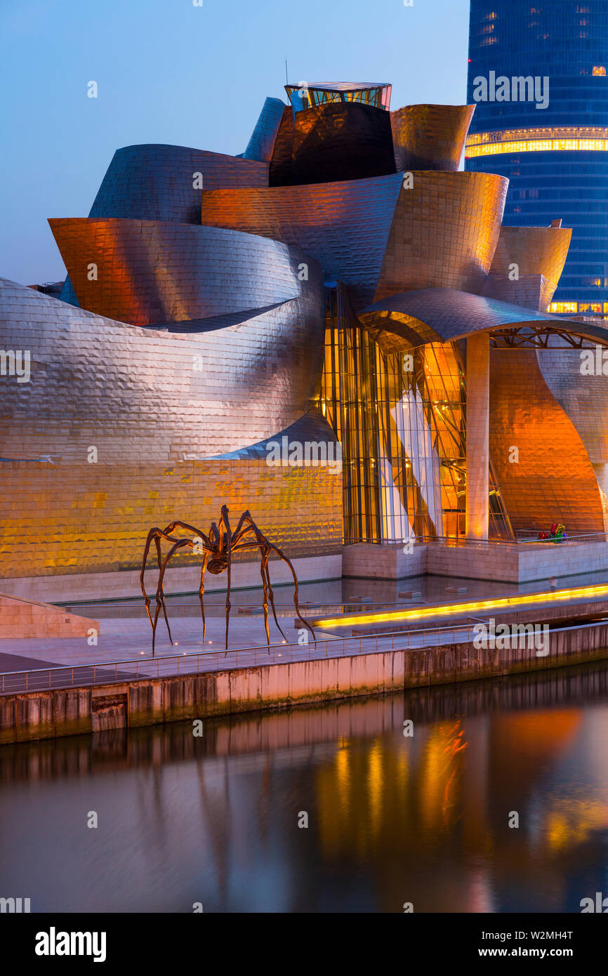 Museo Gugghenheim, Bilbao, Paesi Baschi in Spagna, Europa Foto Stock