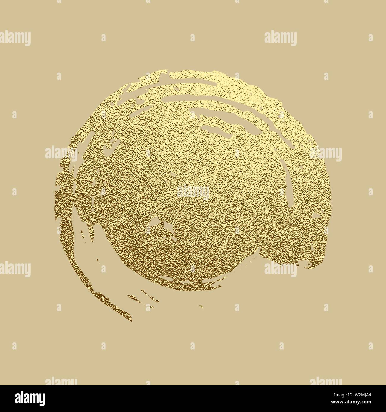 Oro corsa di vernice. Abstract oro scintillante arte testurizzata illustrazione. Disegnata a mano telaio spazzola elemento di design. Illustrazione Vettoriale Illustrazione Vettoriale