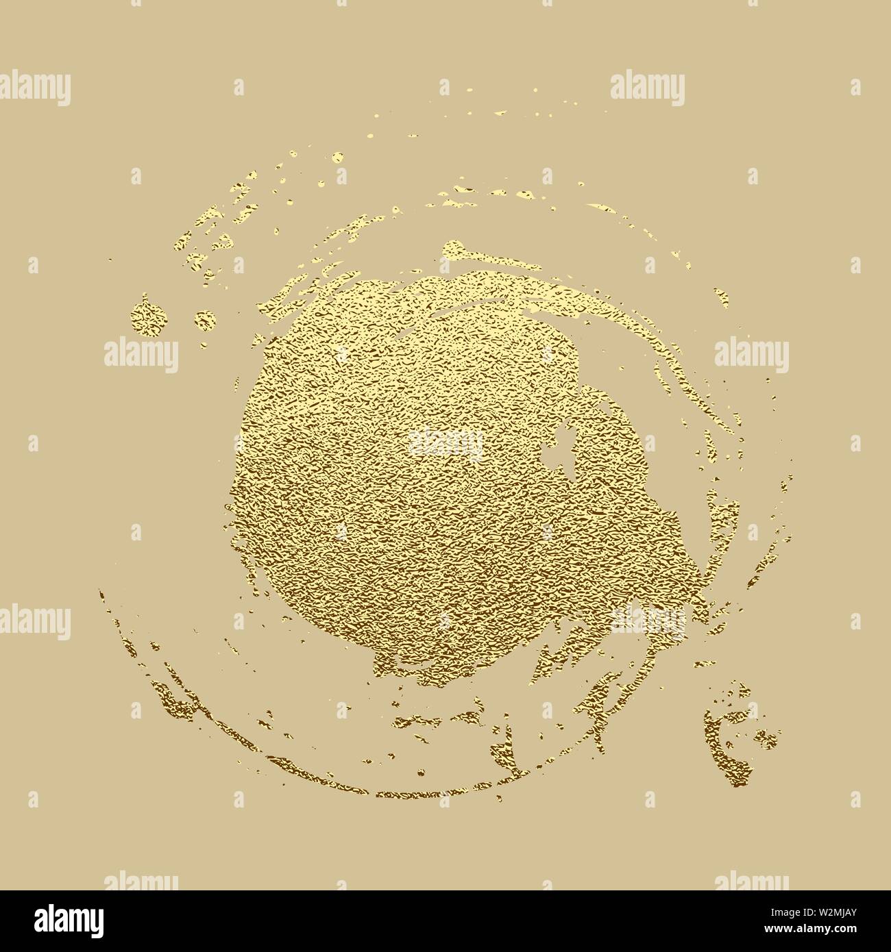 Oro corsa di vernice. Abstract oro scintillante arte testurizzata illustrazione. Disegnata a mano telaio spazzola elemento di design. Illustrazione Vettoriale Illustrazione Vettoriale