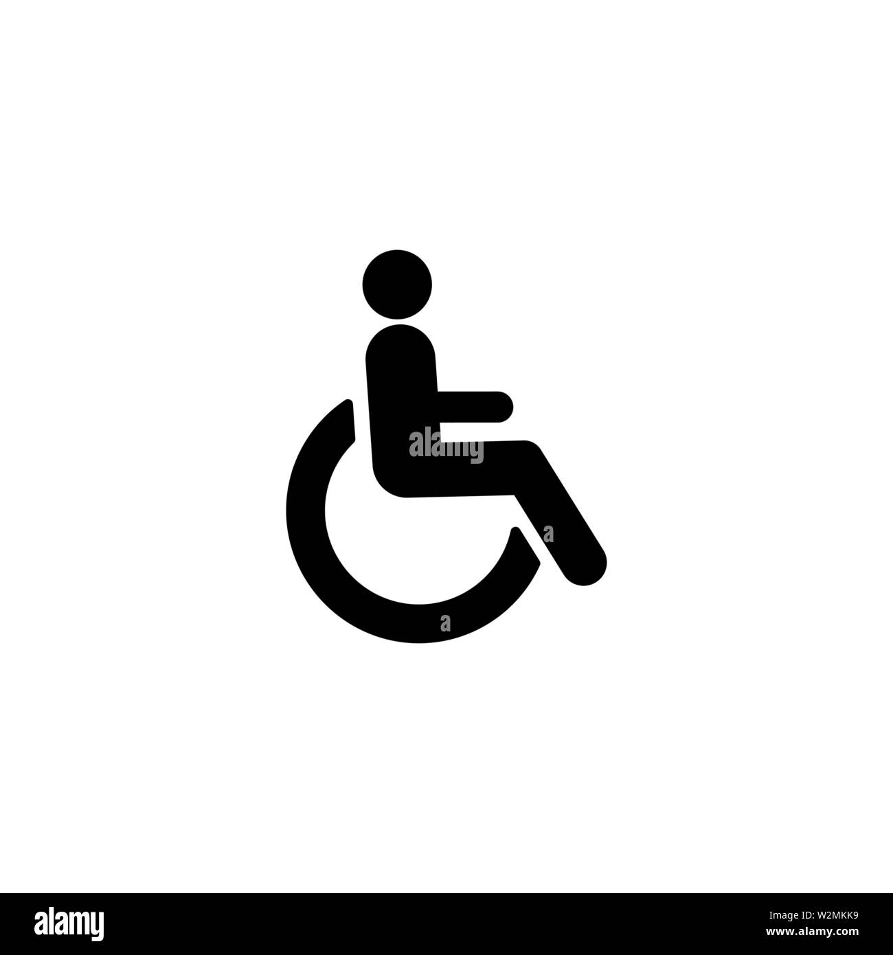 Disabilitata icona simbolo semplice design. Eps vettoriali10 Illustrazione Vettoriale
