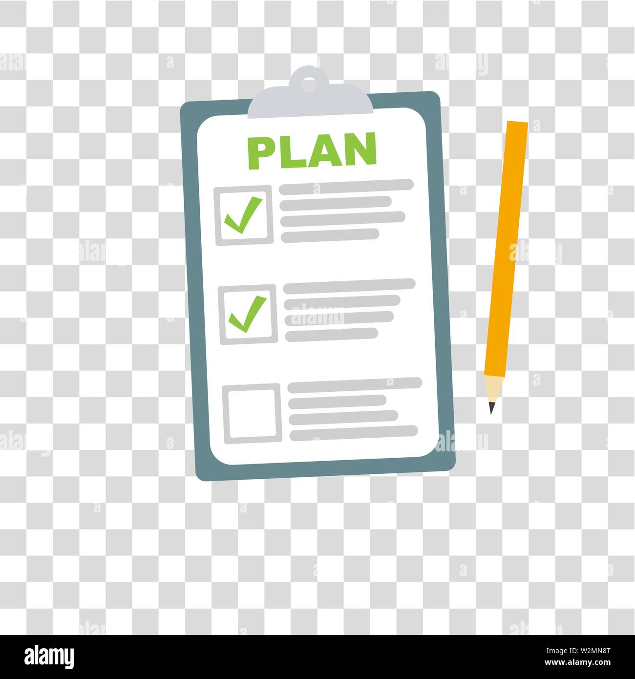 Pianificazione clipboardicon icona con il segno di spunta. Eps vettoriali10 Illustrazione Vettoriale