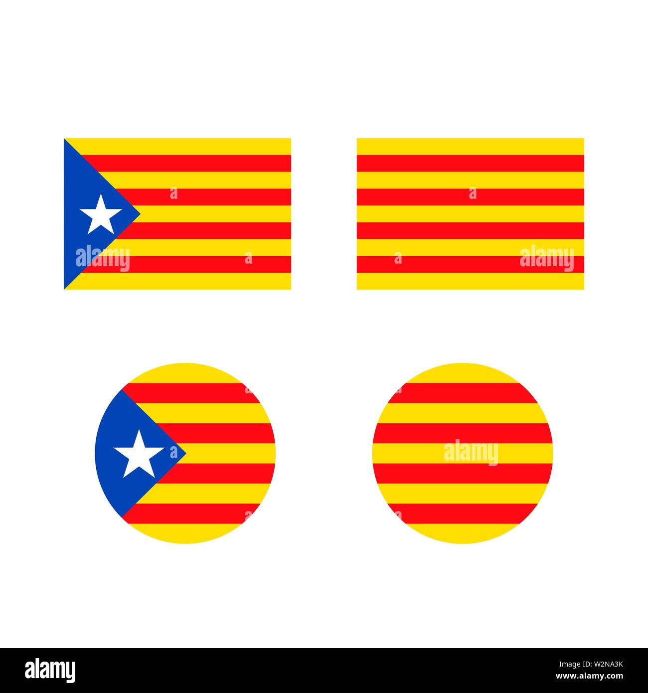 Catalonia bandiera icona segno dello sfondo. Illustrazione Vettoriale Illustrazione Vettoriale