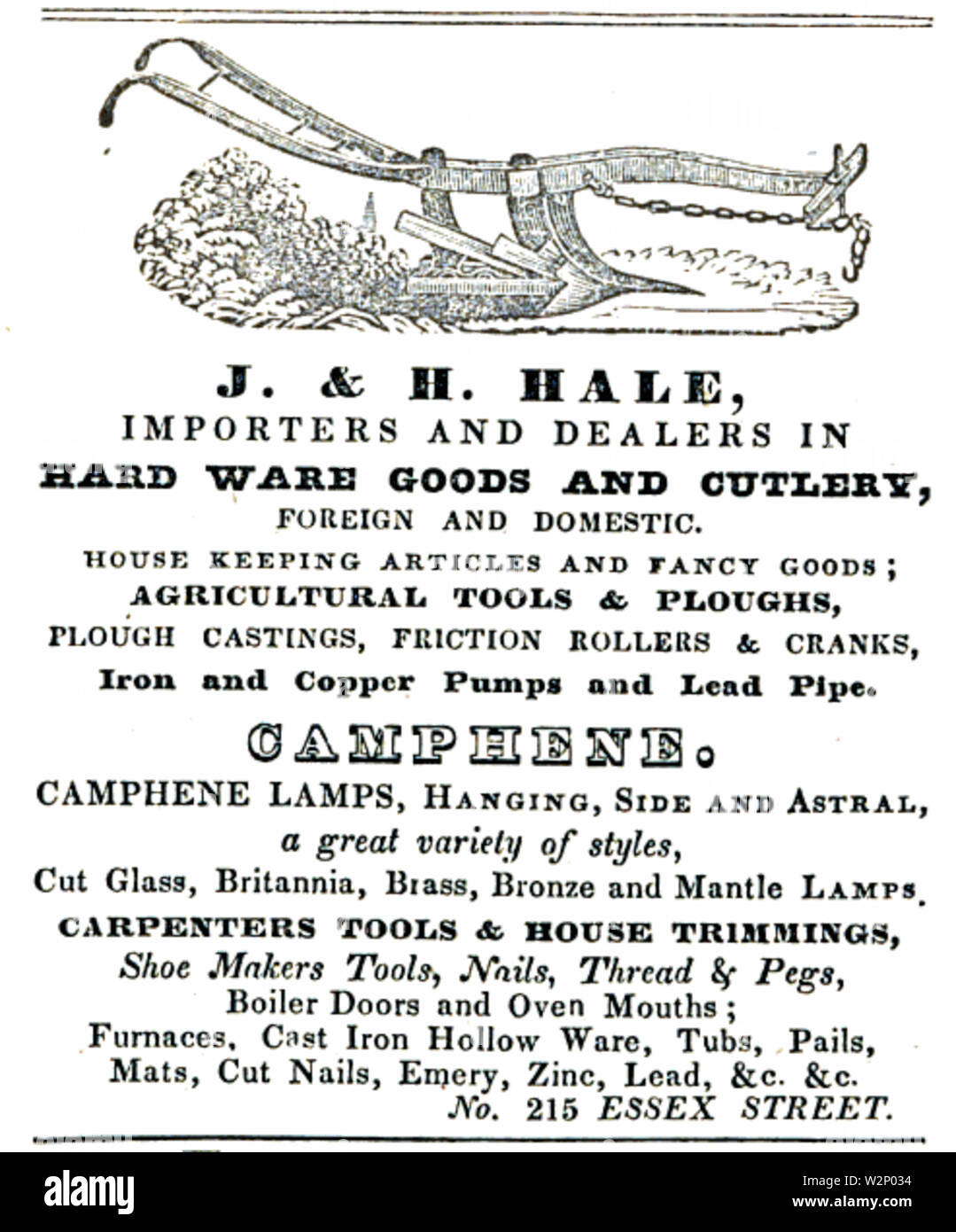 1842 Hale EssexSt SalemDirectory Massachusetts Foto Stock