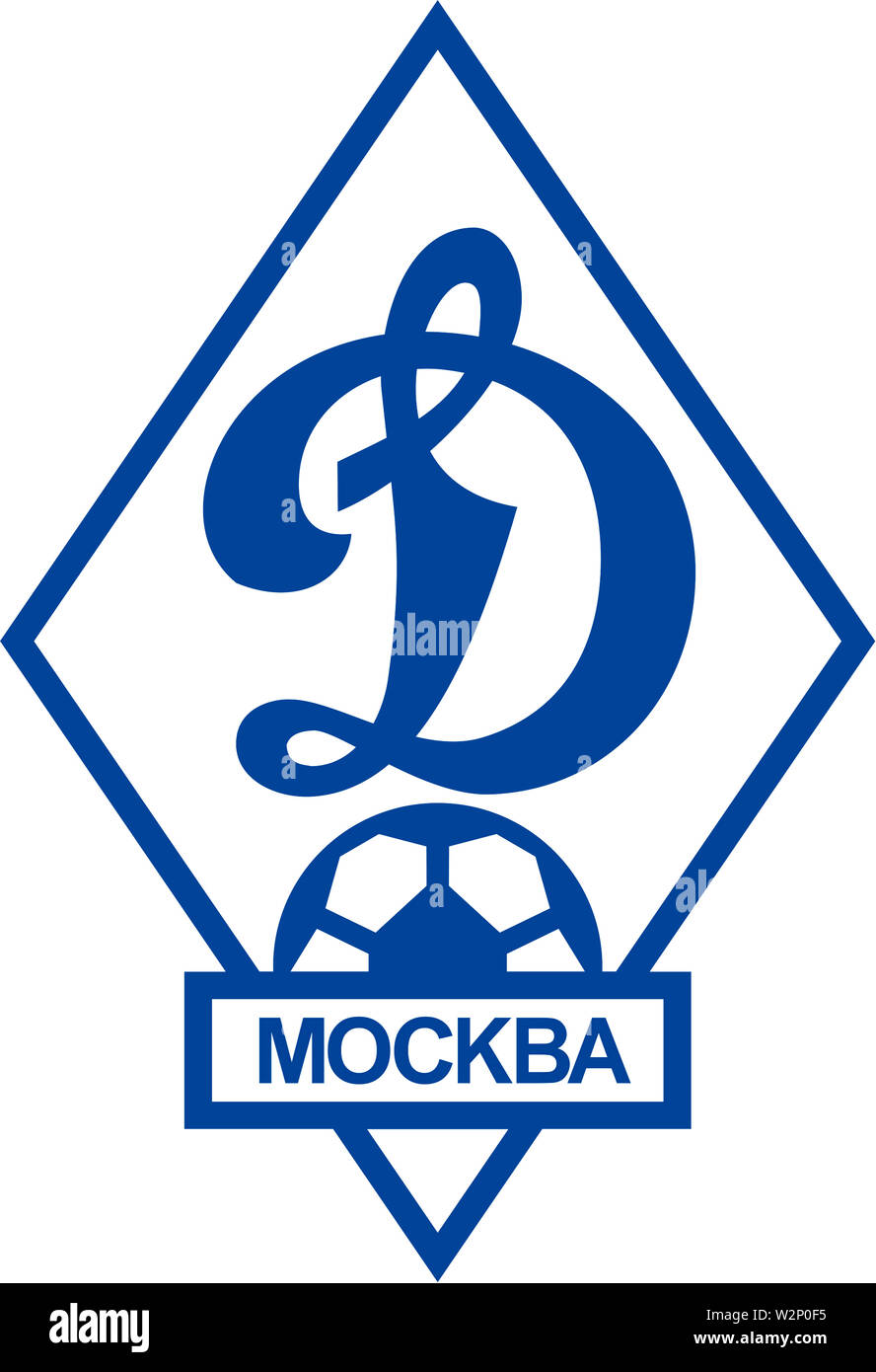 Il logo della Federazione di calcio di club dinamo Mosca - Russia. Foto Stock