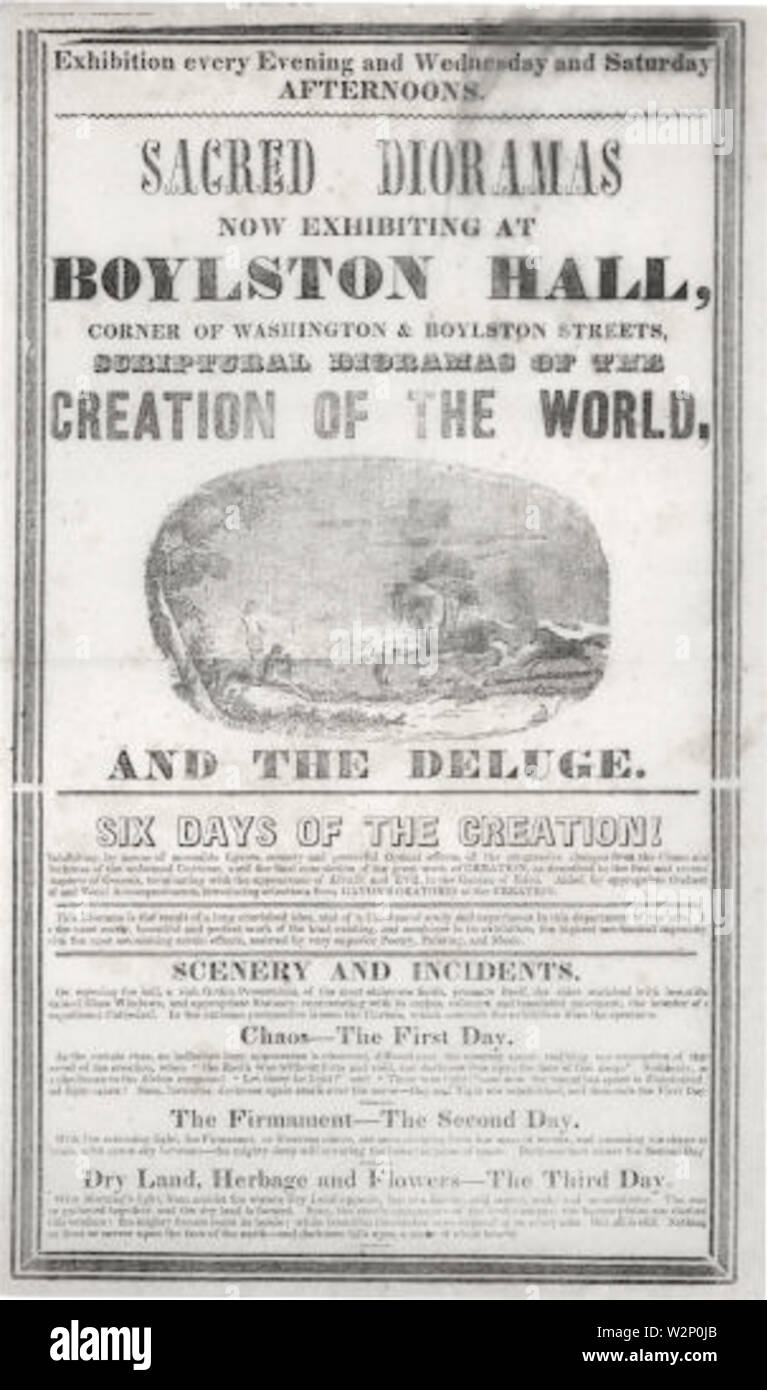 1849 ScripturalDiorama1 BoylstonHall Boston Foto Stock