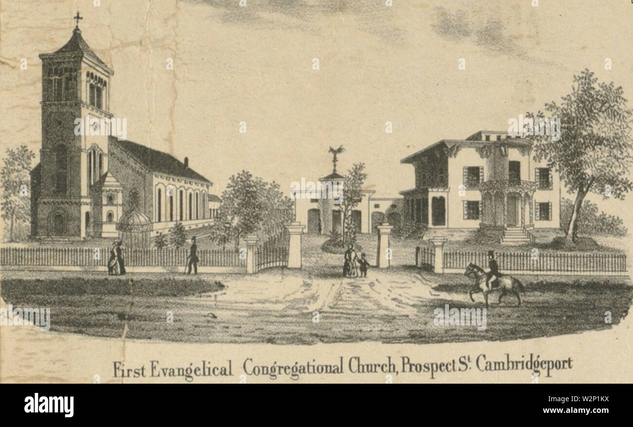 1854 ProspectSt CambridgeMA mappa byWalling BPL 12775 Foto Stock