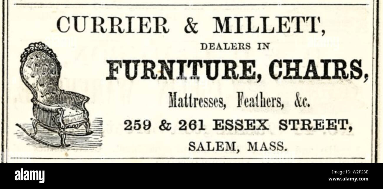 Currier 1857 EssexSt SalemDirectory Massachusetts Foto Stock