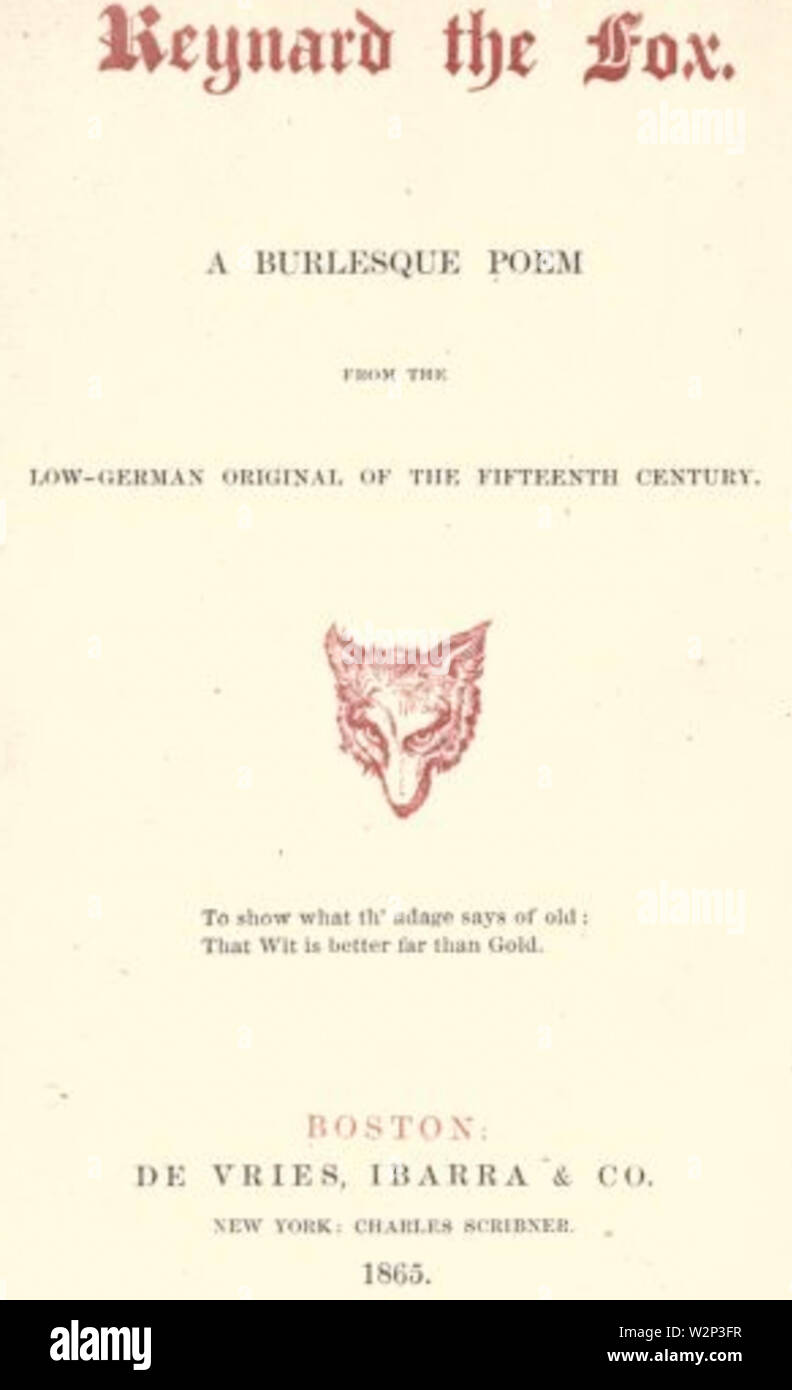 1865 Reynard Fox DeVries Ibarra Foto Stock