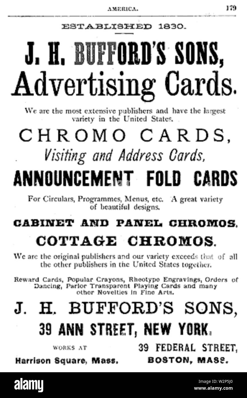 1881 Bufford WrightsAustralianAmericanDirectory Foto Stock
