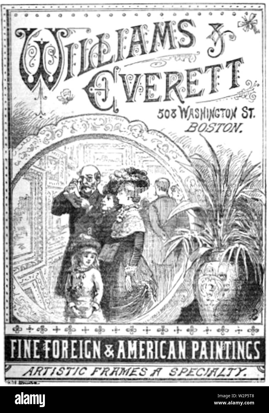 1882 Williams Everett WashingtonSt Boston Foto Stock