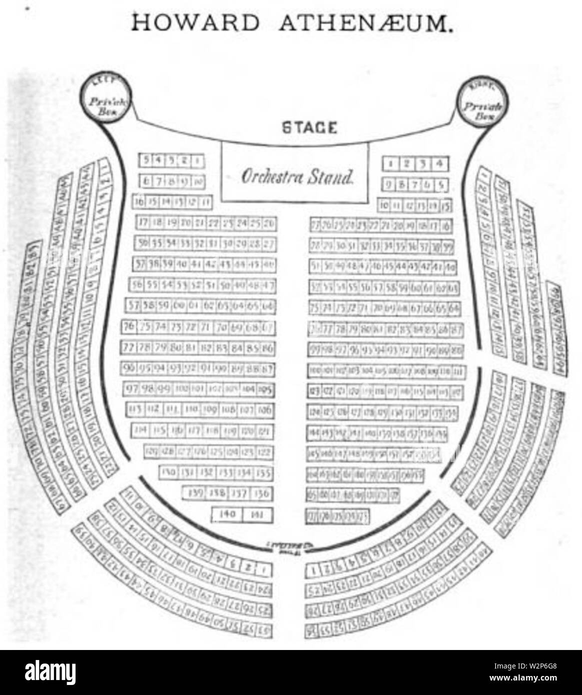 1887 HowardAthenaeum Boston Foto Stock