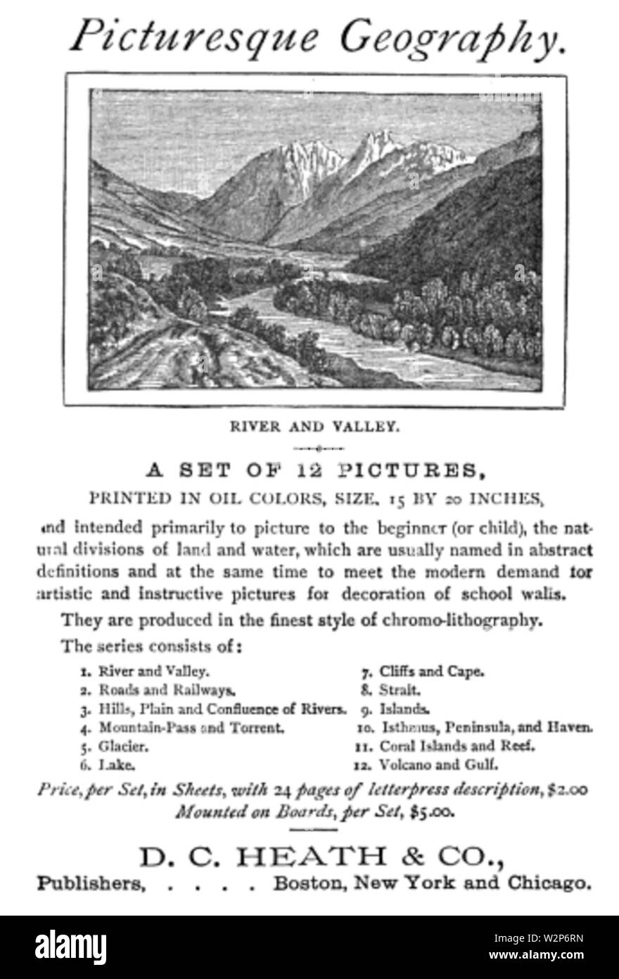 1889 PicturesqueGeography DCHeath Boston Foto Stock