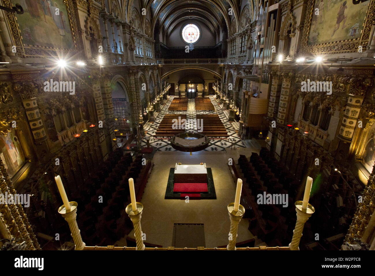 SANTA MARIA DE MONTSERRAT ABBEY, SPAGNA Foto Stock