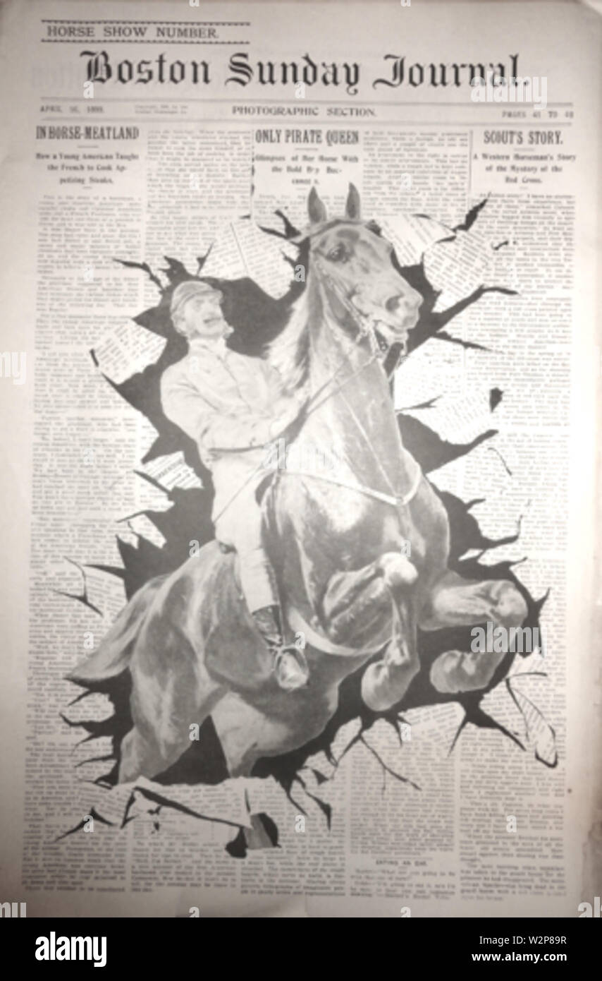 1899 cavallo Boston domenica ufficiale aprile 16 Foto Stock
