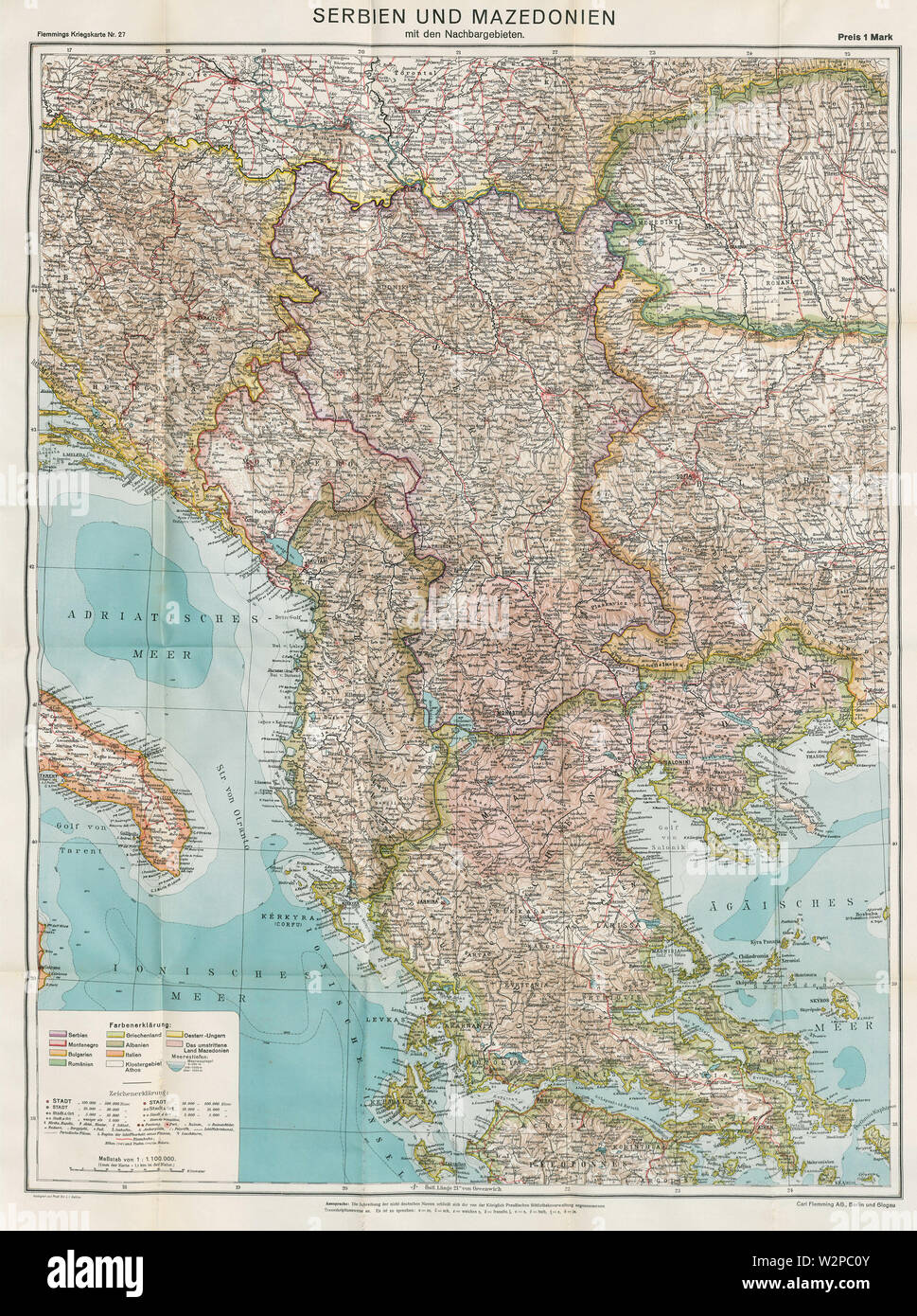 27-Serbien und Mazedonien (1915) Foto Stock