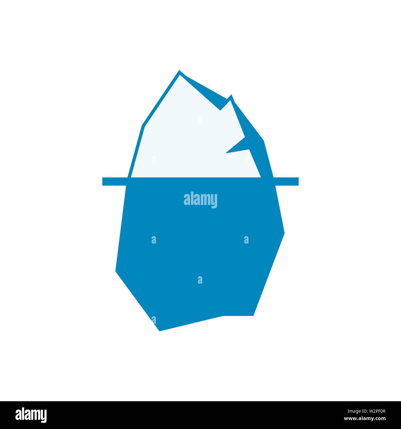 Icona di iceberg segno. La natura piatta segno di stile Illustrazione Vettoriale