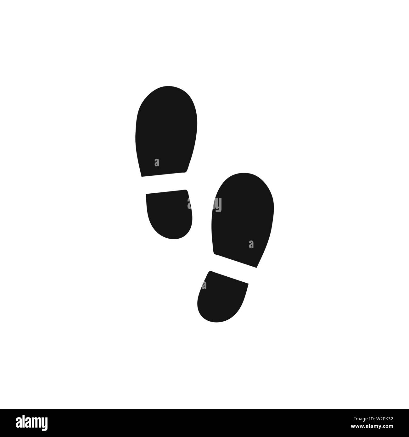 Colophon icona scarpe isolati su sfondo bianco Illustrazione Vettoriale