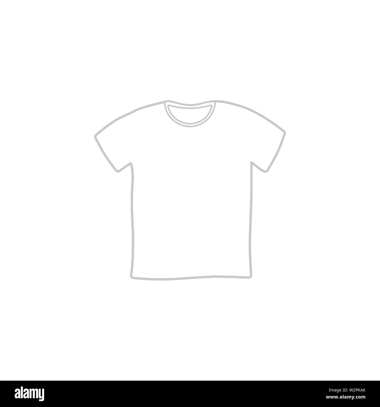 T shirt icona linea di segno wtyle. vettore Illustrazione Vettoriale