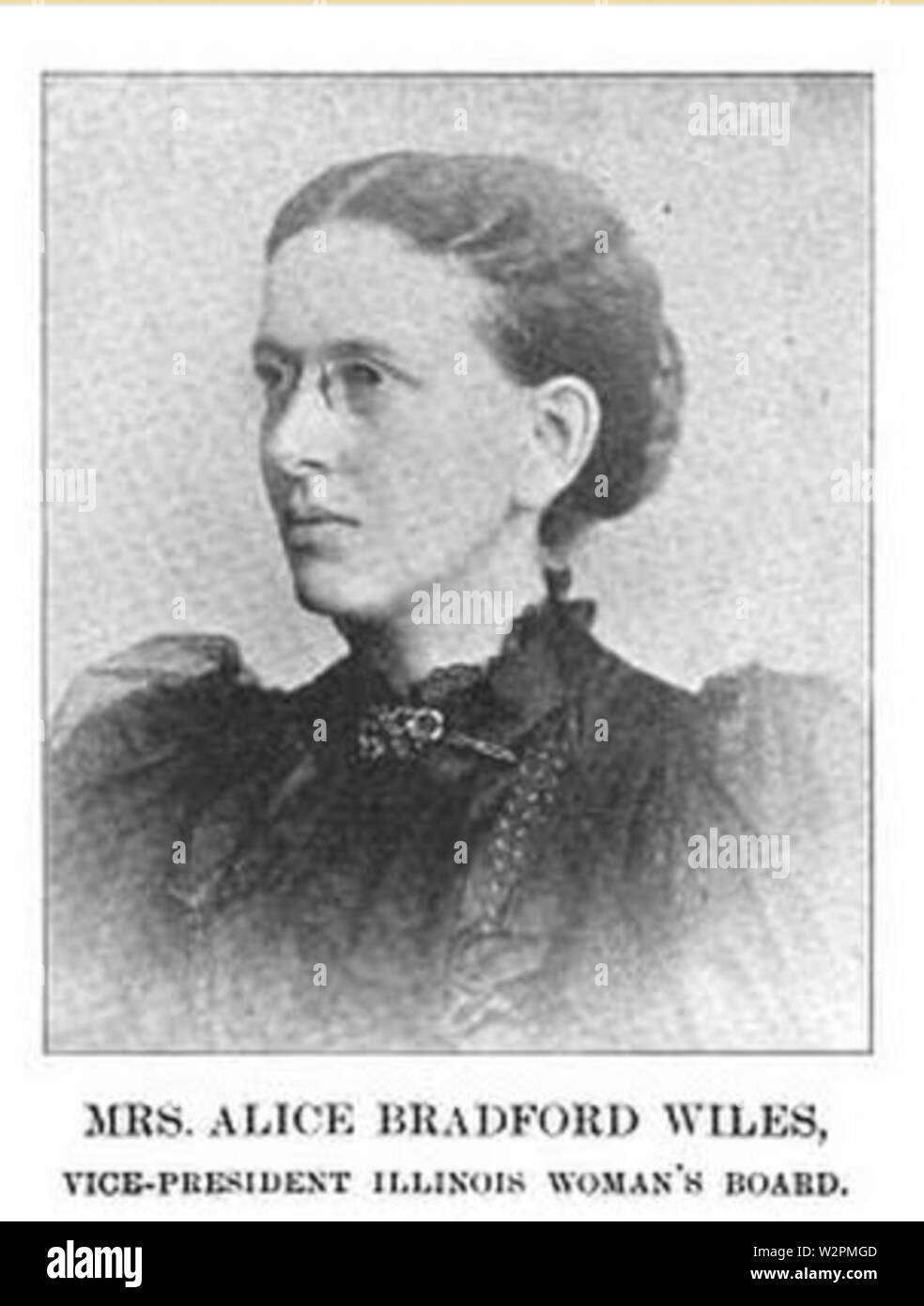 Alice Bradford Wiles, in una pubblicazione del 1893 Foto Stock
