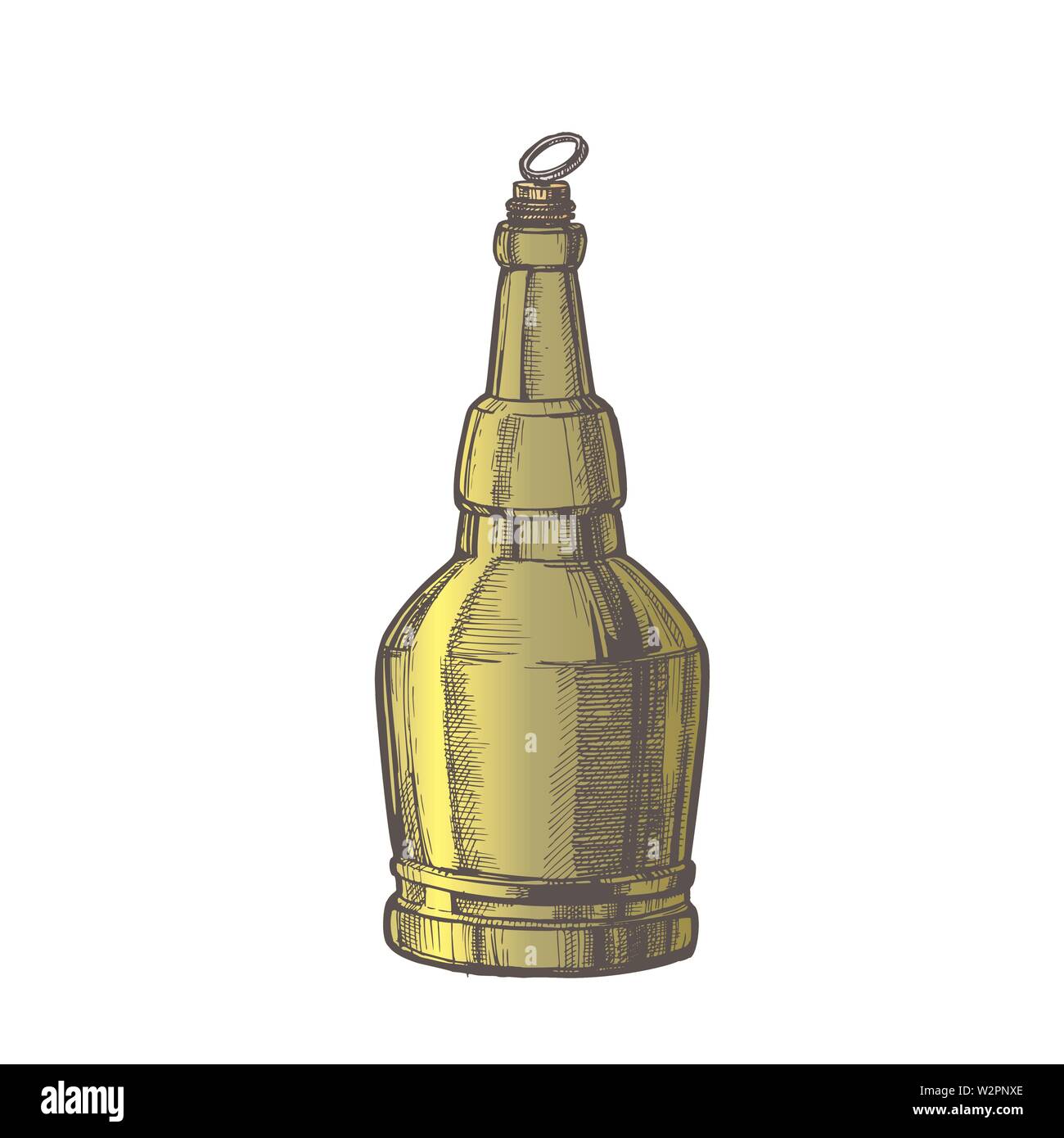 Disegnato a mano il tappo a vite bottiglia di colore del vettore di birra  Immagine e Vettoriale - Alamy