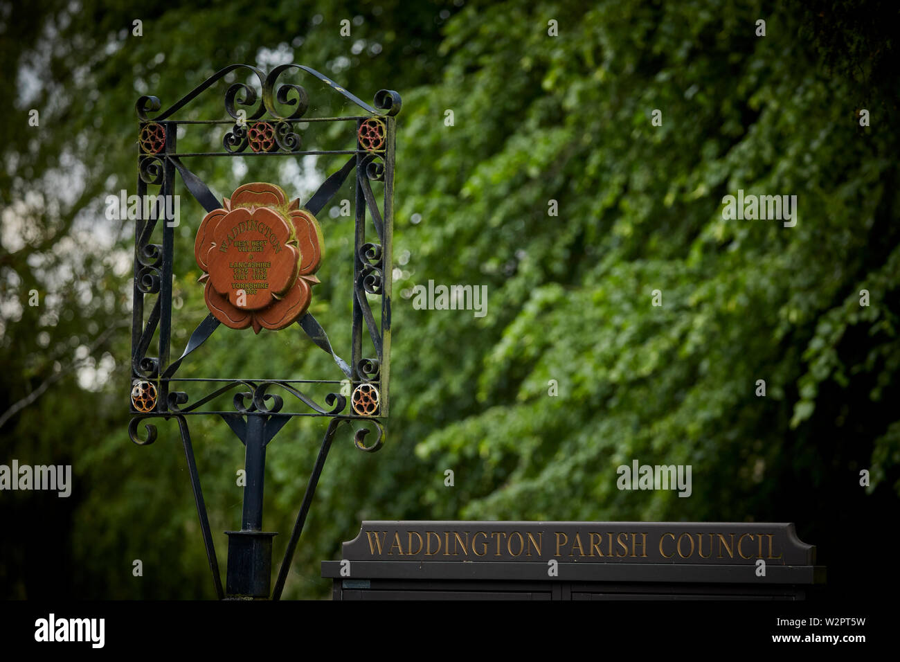 Waddington piccolo e pittoresco villaggio vicino a Clitheroe in Ribble Valley, Lancashire, Foto Stock