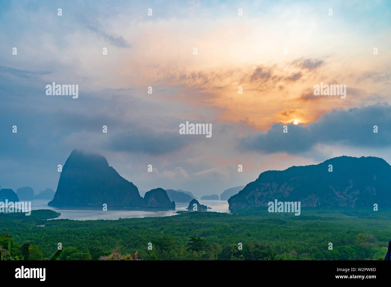 Visto il punto di vista invisibili di Samet Nang Chi, Phang Nga. Un altro paradiso che deve essere visitato in Tailandia. Foto Stock