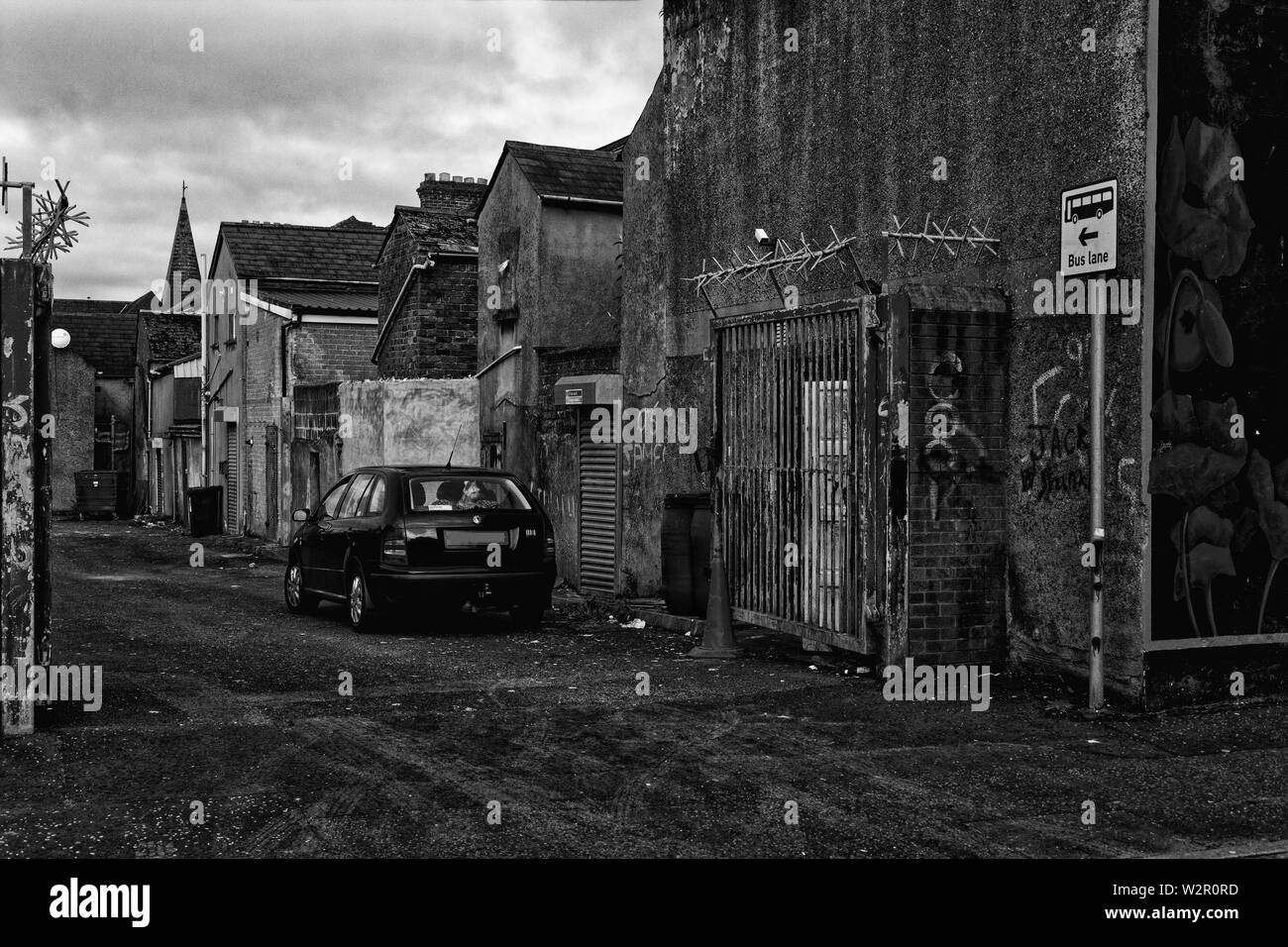 Shankill Road, Belfast, Irlanda del Nord.murales sulla Shankill Road. Foto Stock