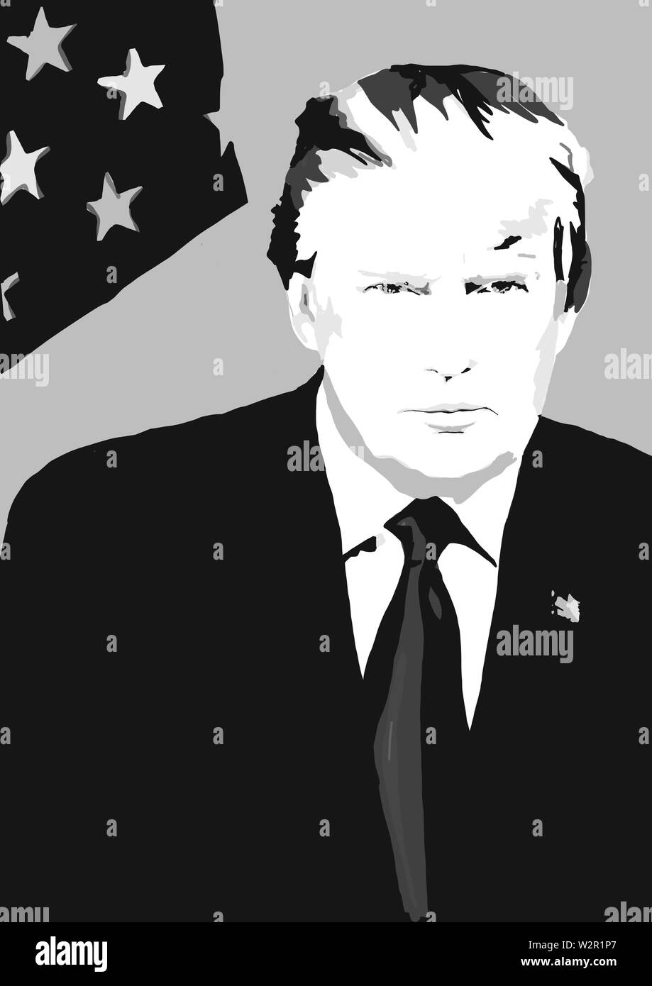 Trump illustrazione Foto Stock