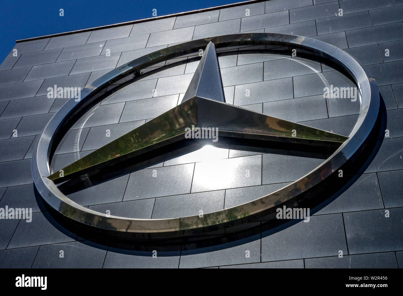 Mercedes Benz logo, Germania Berlino Foto Stock
