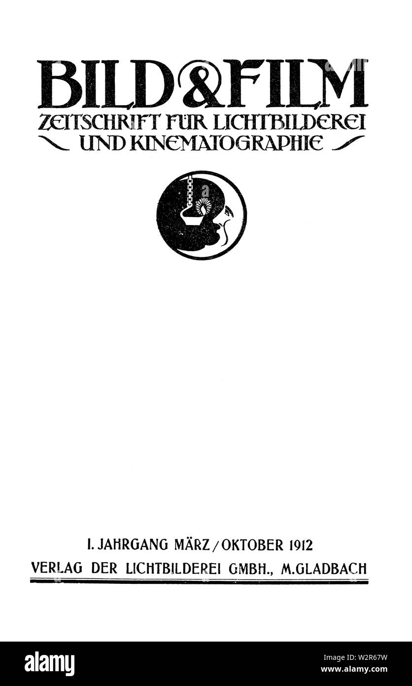Bild & Film 1912 Titel Foto Stock
