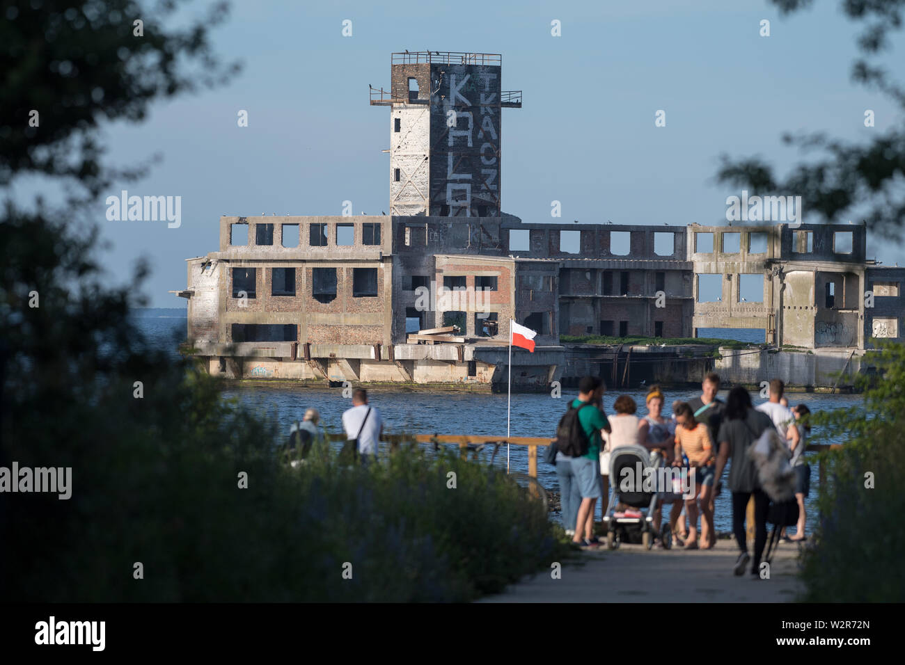 Resti di Torpedowaffenplatz Hexengrund (TWP Gdynia Babie Doly) a Gdynia Babie Doly, Polonia. Il 24 giugno 2019. Dal 1942 al 1945 TWP era uno dei bi Foto Stock