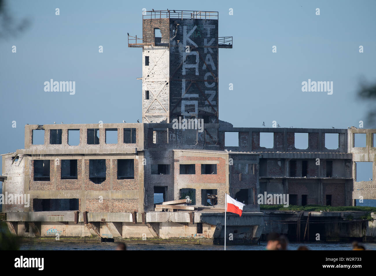 Resti di Torpedowaffenplatz Hexengrund (TWP Gdynia Babie Doly) a Gdynia Babie Doly, Polonia. Il 24 giugno 2019. Dal 1942 al 1945 TWP era uno dei bi Foto Stock