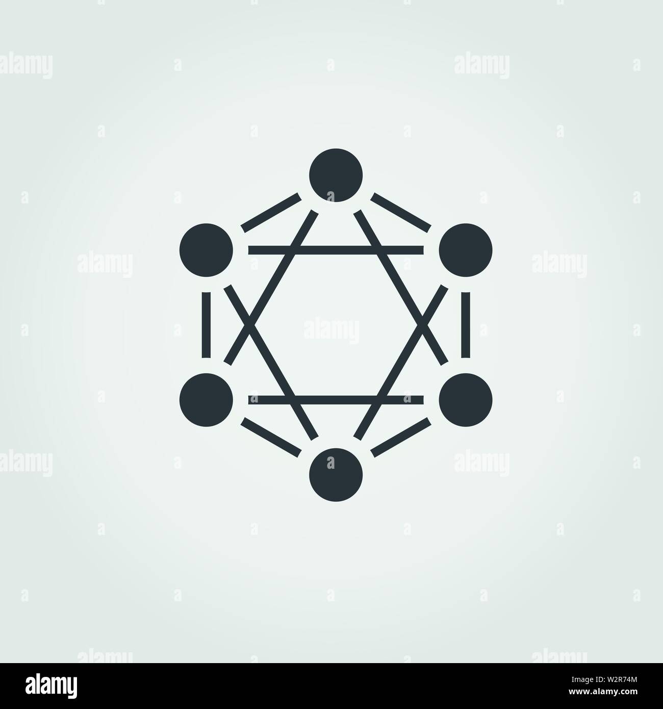 Icona piano Ledger centrale. Design creativo monocromatico della collezione di icone blockchain. Semplice illustrazione dei segni icona della contabilità centrale per dispositivi mobili e web Illustrazione Vettoriale