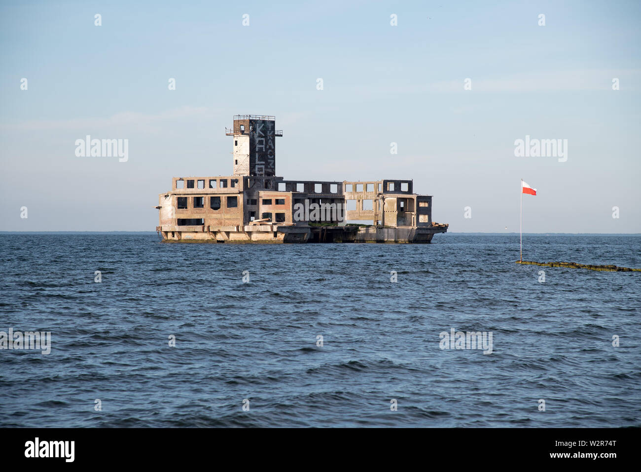 Resti di Torpedowaffenplatz Hexengrund (TWP Gdynia Babie Doly) a Gdynia Babie Doly, Polonia. Il 24 giugno 2019. Dal 1942 al 1945 TWP era uno dei bi Foto Stock