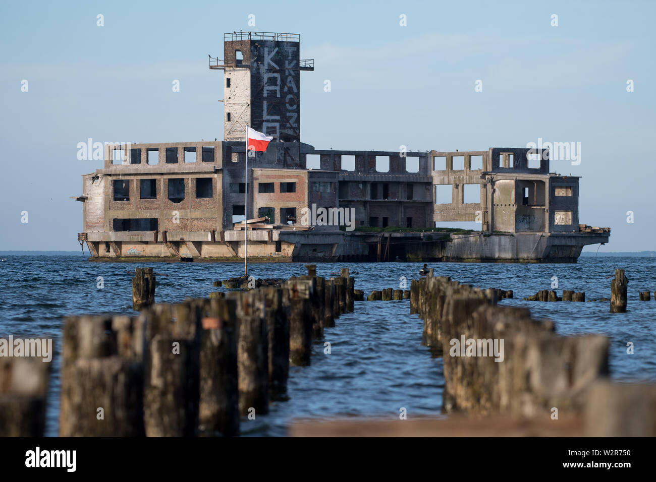 Resti di Torpedowaffenplatz Hexengrund (TWP Gdynia Babie Doly) a Gdynia Babie Doly, Polonia. Il 24 giugno 2019. Dal 1942 al 1945 TWP era uno dei bi Foto Stock