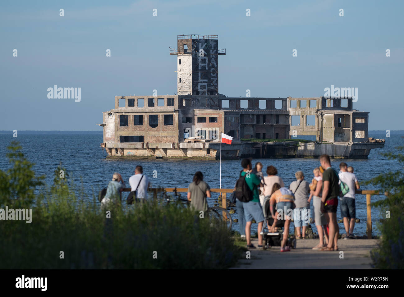 Resti di Torpedowaffenplatz Hexengrund (TWP Gdynia Babie Doly) a Gdynia Babie Doly, Polonia. Il 24 giugno 2019. Dal 1942 al 1945 TWP era uno dei bi Foto Stock