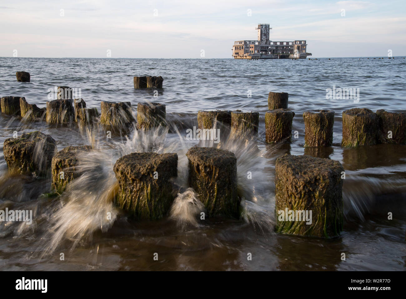 Resti di Torpedowaffenplatz Hexengrund (TWP Gdynia Babie Doly) a Gdynia Babie Doly, Polonia. Il 24 giugno 2019. Dal 1942 al 1945 TWP era uno dei bi Foto Stock