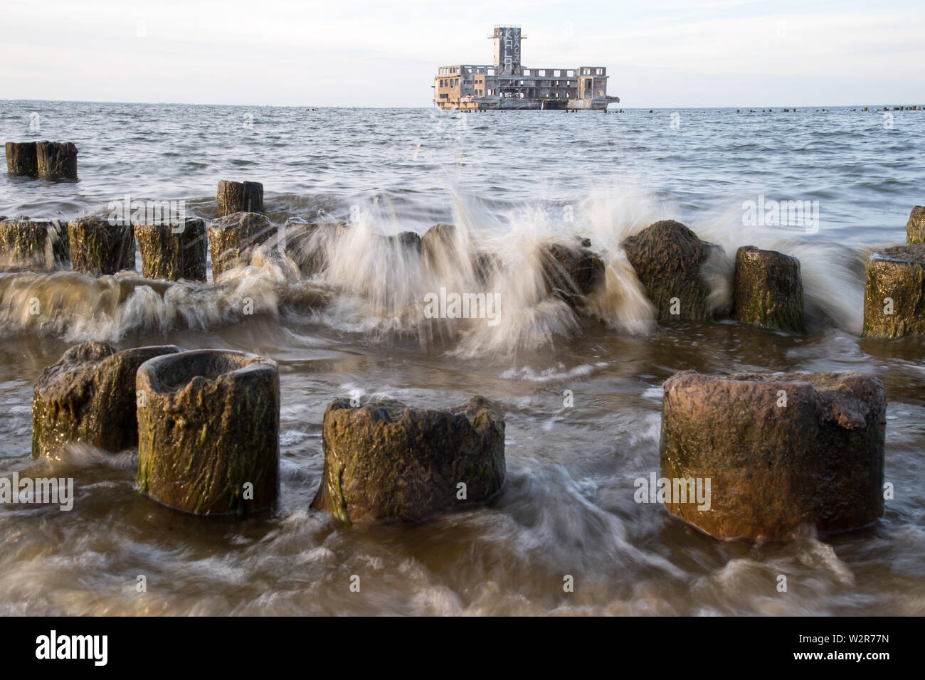 Resti di Torpedowaffenplatz Hexengrund (TWP Gdynia Babie Doly) a Gdynia Babie Doly, Polonia. Il 24 giugno 2019. Dal 1942 al 1945 TWP era uno dei bi Foto Stock