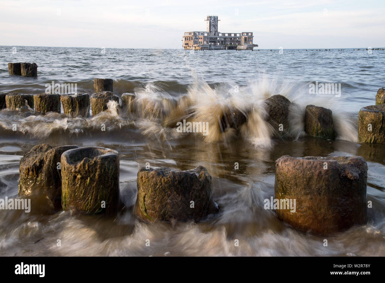 Resti di Torpedowaffenplatz Hexengrund (TWP Gdynia Babie Doly) a Gdynia Babie Doly, Polonia. Il 24 giugno 2019. Dal 1942 al 1945 TWP era uno dei bi Foto Stock
