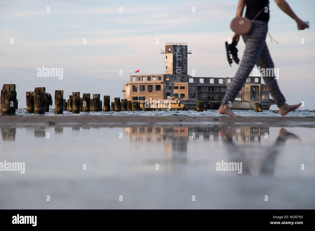 Resti di Torpedowaffenplatz Hexengrund (TWP Gdynia Babie Doly) a Gdynia Babie Doly, Polonia. Il 24 giugno 2019. Dal 1942 al 1945 TWP era uno dei bi Foto Stock