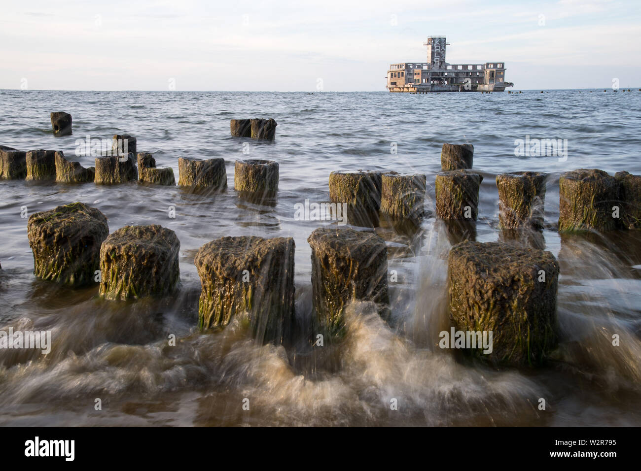 Resti di Torpedowaffenplatz Hexengrund (TWP Gdynia Babie Doly) a Gdynia Babie Doly, Polonia. Il 24 giugno 2019. Dal 1942 al 1945 TWP era uno dei bi Foto Stock