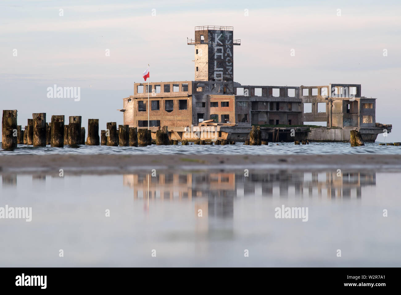 Resti di Torpedowaffenplatz Hexengrund (TWP Gdynia Babie Doly) a Gdynia Babie Doly, Polonia. Il 24 giugno 2019. Dal 1942 al 1945 TWP era uno dei bi Foto Stock