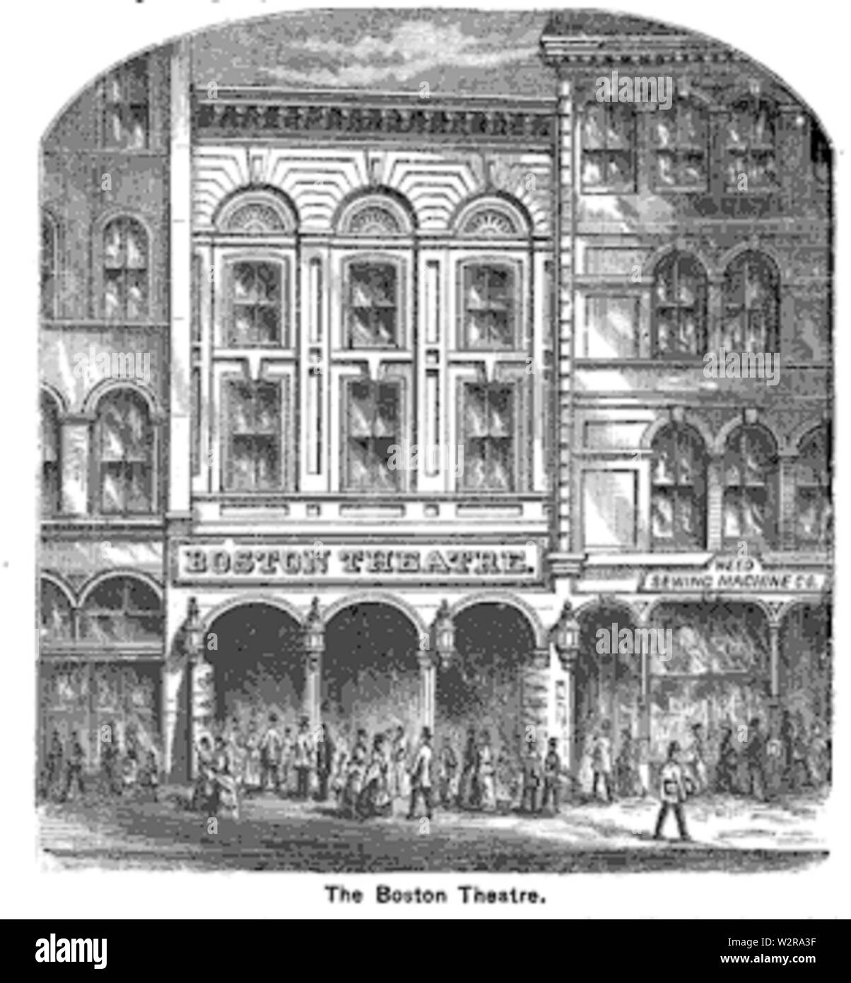 BostonTheater Boston Bacon 1886 Foto Stock