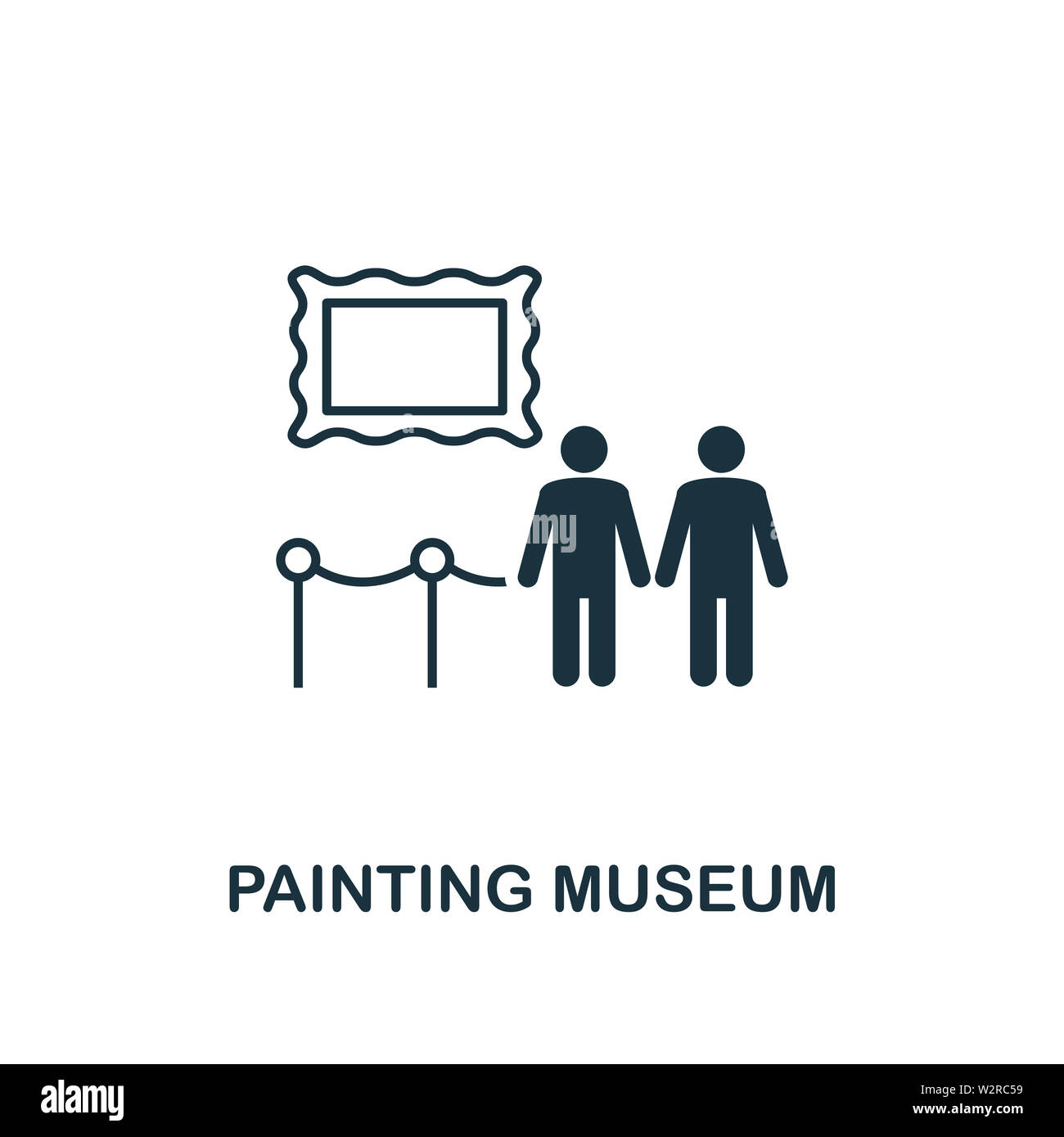 Museo di Pittura icona. Elemento creativo design da turismo raccolta di icone. Pixel perfetto Museo di Pittura icona per web design, applicazioni software, stampare Foto Stock