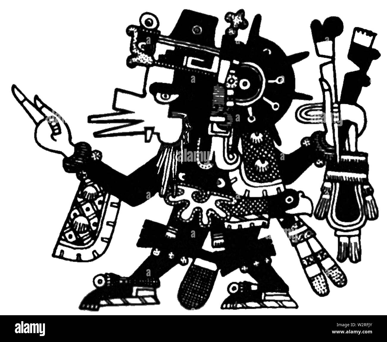 COM V1 D333 Quetzalcoatl come Ezcatl Foto Stock