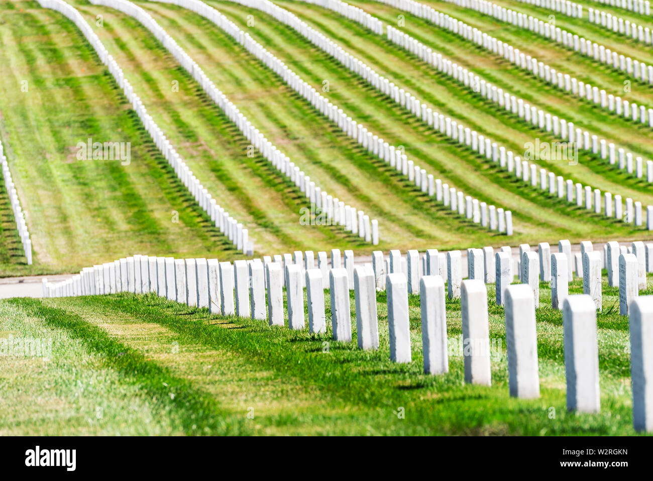 SAN BRUNO, CALIFORNIA, STATI UNITI D'America - 16 settembre 2018: Golden Gate National Cemetery. Foto Stock