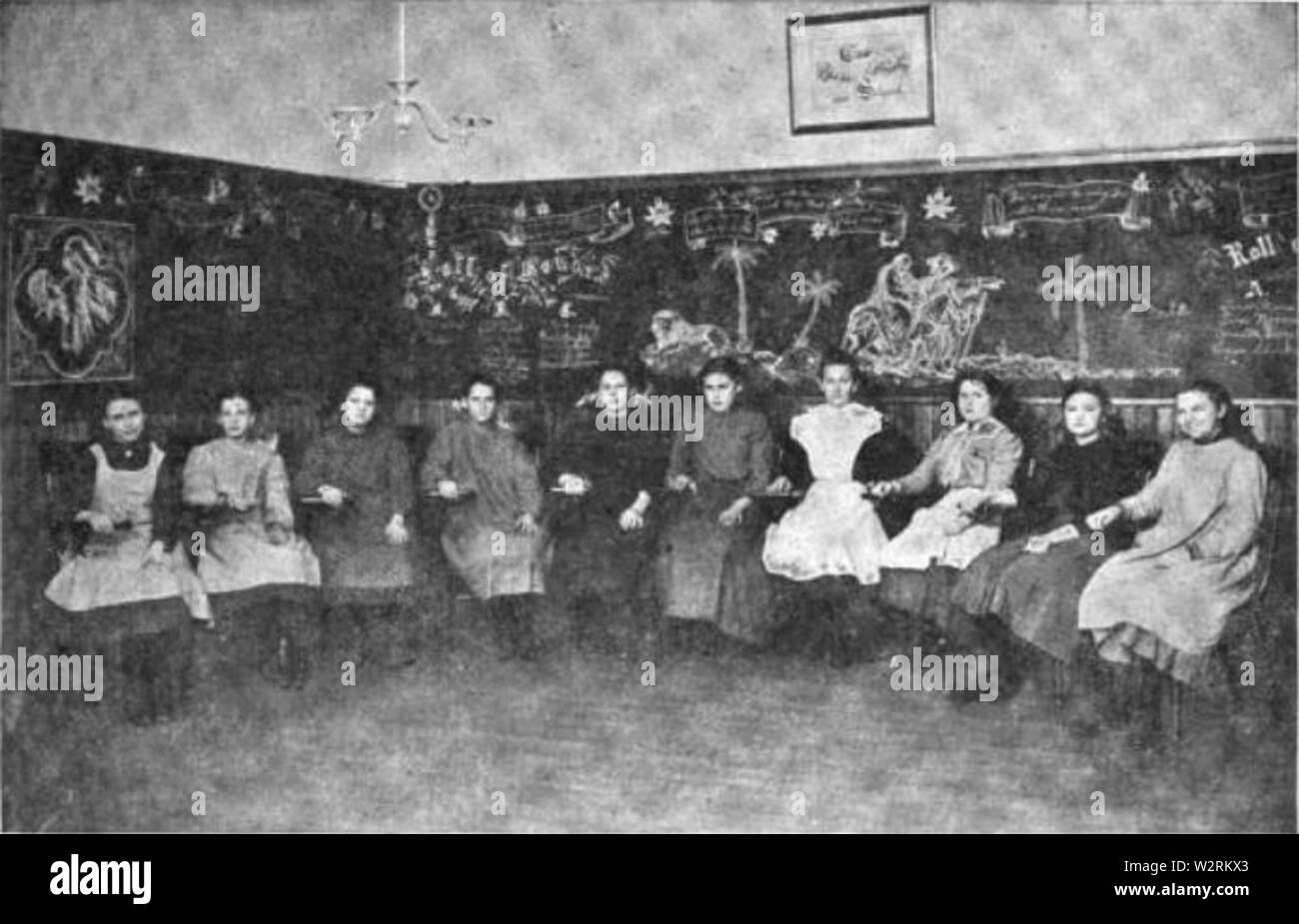 Lezione di catechismo presso il St John's istituto per sordomuti, 1920 Foto Stock