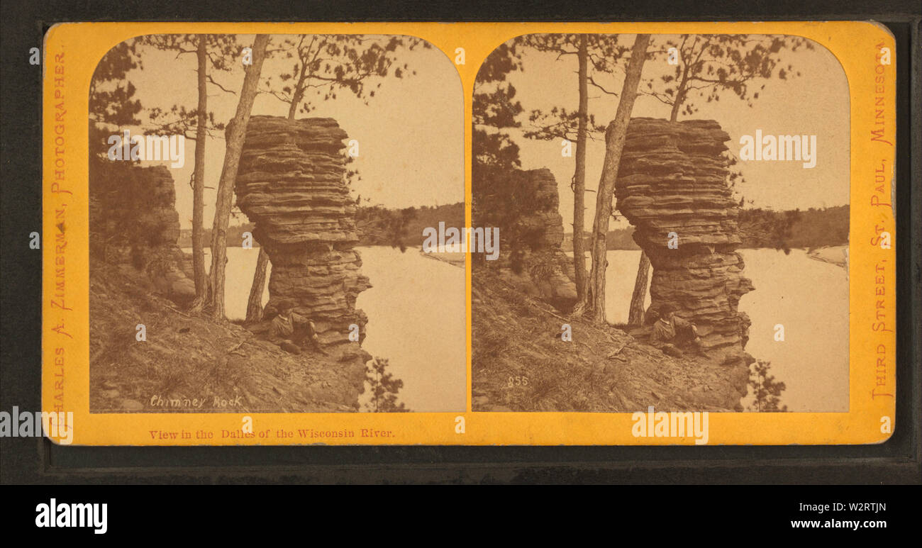 Chimney Rock, da Zimmerman, Charles un, 1844-1909 Foto Stock