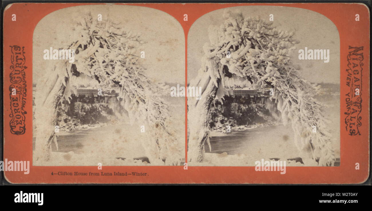 Clifton House dalla Luna Island, invernale, da Curtis, George e, d 1910 Foto Stock